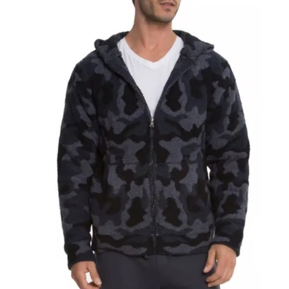 BAREFOOT DREAMS‎ • CozyChic Men's Camo Zip-Up Hoodie